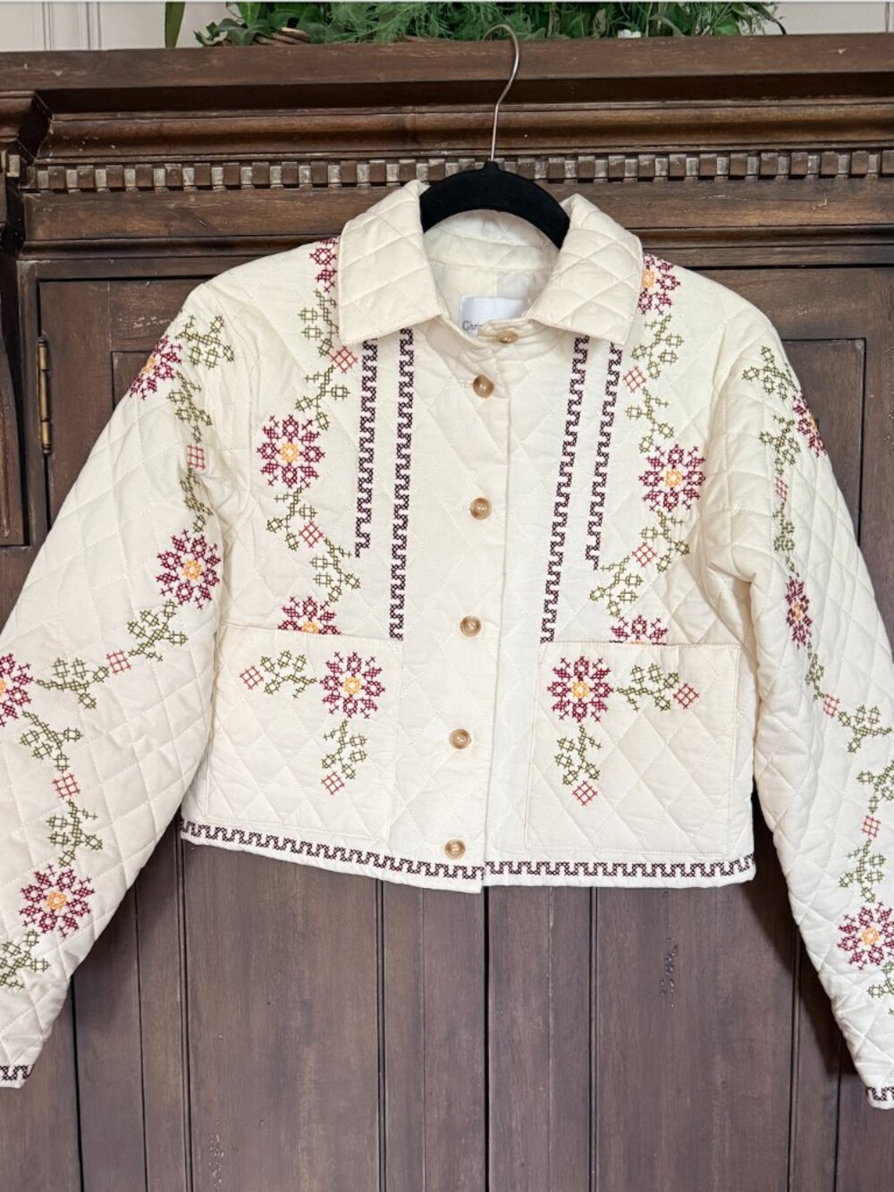 Christian Lacroix Quilted Embroidered Jacket - Size 6 - NWT!